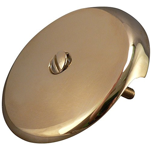 Keeney PP820-10DSPB Plumb Pak 1-Hole Trip Lever Style Face Plate With Screw, For Use With Bath Drain, Polished Brass