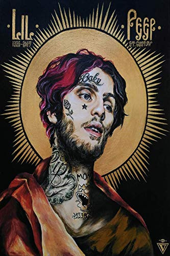 Lil Peep Poster Star Posters Singer Paintings for Wall Decorations for Groupies Unframed Version -16inch  x 24inch - -Lil Peep-