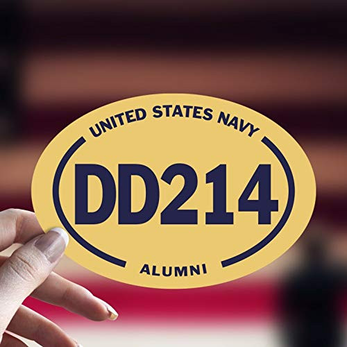Sticker U.S. Navy Veteran DD 214 Alumni Decal United States Army Military for Car Truck Window Laptop Bumper US Flag 5inch