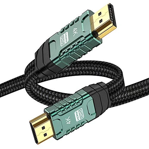 4K HDMI Cable 3.3ft  Oldboytech Highspeed HDMI 2.0 Cable -4K 60Hz  18Gbps- Flat HDMI to HDMI Braided Cord Supports Ethernet 3D and Audio Return ARC  UHD  HDR  1080p  2160p-Green-