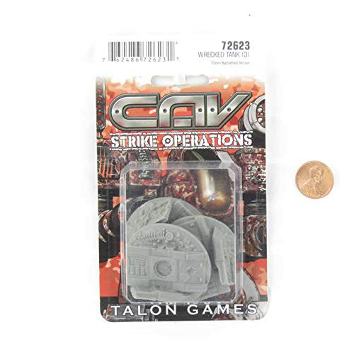 Wrecked Tank Battlefield Terrain Supplies Miniature N-Scale CAV Strike Operations Reaper Miniatures