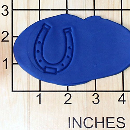 Lucky Horse Shoe Shape Cupcake Size Decorating Fondant Stamp and Handle 1458