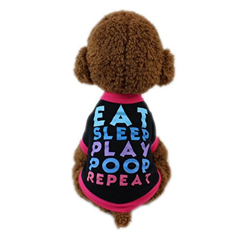 Howstar Pet Shirt Cute Puppy Printed T-Shirt for Dog Cat Pet Clothes Spring Fashion Sweatshirts Apparel -S- Howstar Pet Shirt Cute Puppy Printed T-Shirt for Dog Cat Pet Clothes Spring Fashion Sweatshirts Apparel -S-