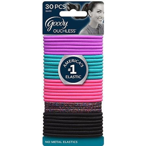 Goody Glitter Ouchless Hair Elastics No metal Elastics - 30 count Goody Glitter Ouchless Hair Elastics No metal Elastics - 30 count