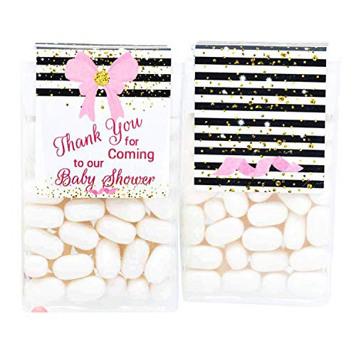 24 Girl Baby Shower Tic Tac Labels  Baby Shower Tic Tac® Stickers  Thank You Favor Labels  Tic Tac Stickers