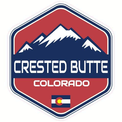 U.S. Custom Stickers Crested Butte Colorado Mountain Sticker  4inch
