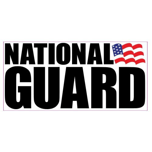 U.S. Custom Stickers National Guard Bumper Sticker  4inch