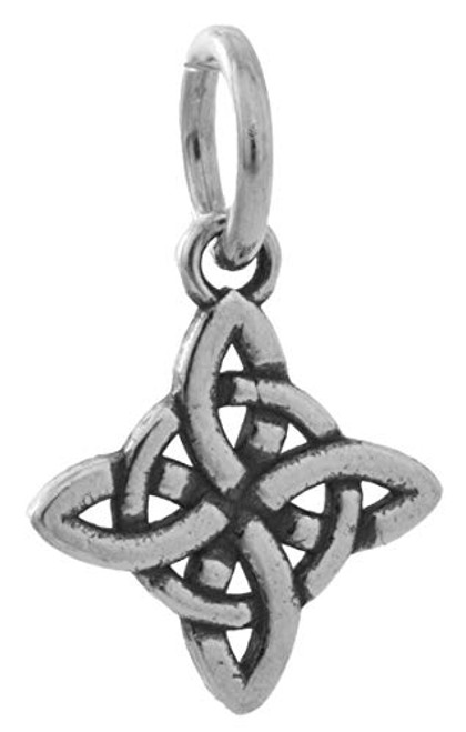 Sterling Silver Teeny Tiny Witch_s Knot - Double Sided SMALL - -Charm Only or Necklace- Sterling Silver Teeny Tiny Witch_s Knot - Double Sided SMALL - -Charm Only or Necklace-