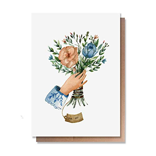 Wunderkid Sympathy Flowers  Beautiful Condolence Sympathy Card -1 Single Card  Blank inside-