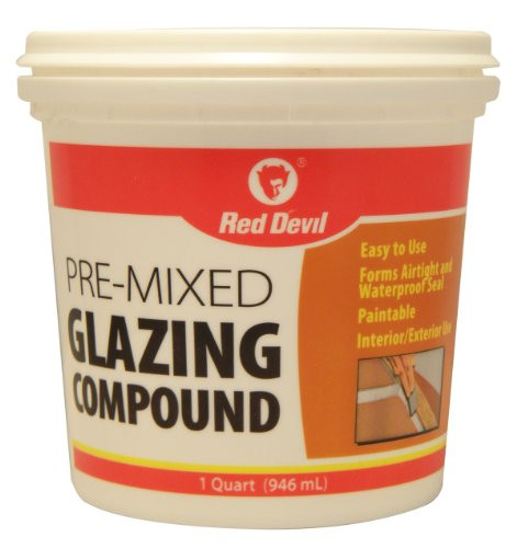 Red Devil 0664 1-Quart Pre-Mixed Glazing Compound, White