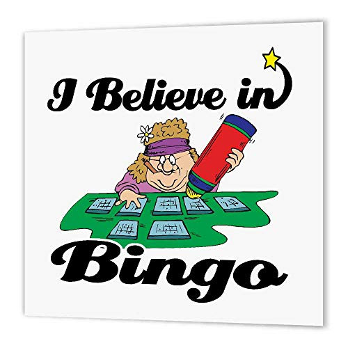 3dRose ht_104827_1 I Believe in Bingo-Iron on Heat Transfer for White Material, 8 by 8-Inch