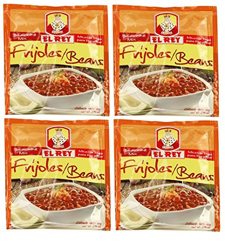 EL REY Frijoles 20 gr. - Beans Seasoning Mix 0.70 oz. - 4 Pack.