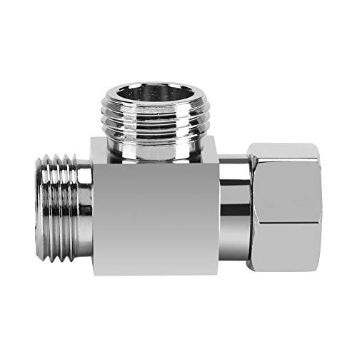 Shower Head Diverter Valve  Chrome Brass 3 Way Diverter 1 2 Inch T Shaped Adapter Metal Shower Arm Adapter Diverter for Shower Arm Mounted