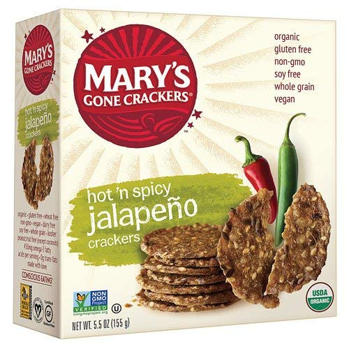 Mary_s Gone Crackers Organic Gluten Free Crispy Crackers Hot n_ Spicy Jalapeno - 5.5 oz