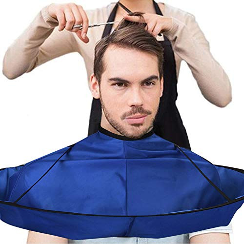Hair Cutting Cape Umbrella - U.S Shipping - DIY Hairdressing Cloak Beard Shaving Waterproof Hairdressing Kit Haircut Accessories for Adult Women Men Kids Salon Barber -Blue- Hair Cutting Cape Umbrella - U.S Shipping - DIY Hairdressing Cloak Beard Shaving Waterproof Hairdressing Kit Haircut Accessories for Adult Women Men Kids Salon Barber -Blue-