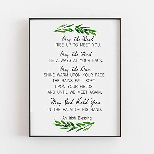 May The Road Rise Up To Meet You Irish Blessing Print Irish Prayer Ireland Gift Christian Gift Wedding Gift Green Wall Art Watercolor 8 x 10 Inches Frame NOT INCLUDED May The Road Rise Up To Meet You Irish Blessing Print Irish Prayer Ireland Gift Christian Gift Wedding Gift Green Wall Art Watercolor 8 x 10 Inches Frame NOT INCLUDED
