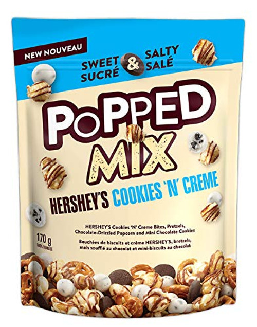 HERSHEY_S POPPED Chocolate Snack Mix Cookies n Crème 170 Gram HERSHEY_S POPPED Chocolate Snack Mix Cookies n Crème 170 Gram