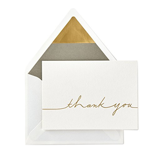 Hallmark Signature Gold Thank You Cards, Gold Script (10 Cards with Envelopes) Hallmark Signature Gold Thank You Cards, Gold Script (10 Cards with Envelopes)