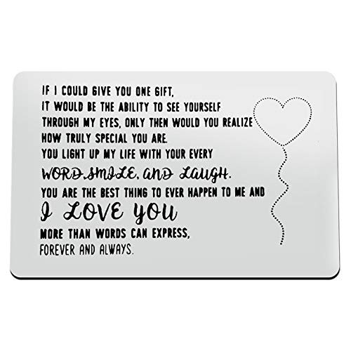 Engraved Wallet Inserts Card for Boyfriend Girlfriend Metal Wallet Insert Card Anniversary Card Gift Couple Giftfor Wife Husband Deployment Jewelry Couple Gift Birthday Wedding gift for Women Men Engraved Wallet Inserts Card for Boyfriend Girlfriend Metal Wallet Insert Card Anniversary Card Gift Couple Giftfor Wife Husband Deployment Jewelry Couple Gift Birthday Wedding gift for Women Men