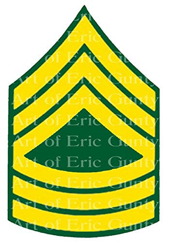 8inch  Round - U.S. Army Master Sergeant Military Birthday - D22504 - Edible Cake Cupcake Party Topper - D22504