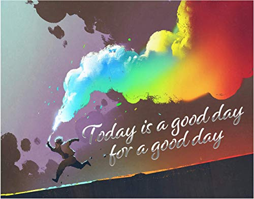 Running Today is a Good Day Fine Art Print Decor- Inspirational and Motivational Poster - 11x14 Unframed Wall Art Photo - Gift for those who Love Life. Classroom or Dorm Decor Under 15