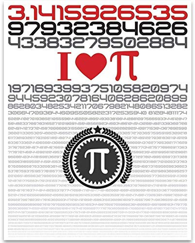 Pi Digits - 11x14 Unframed Art Print - Great Gift and Decor for School  Classroom  Teachers and Math Students Under 15