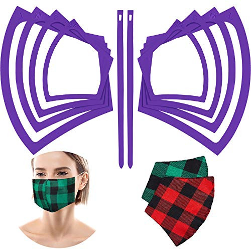 10 Pieces Face Covering Sewing Templates Face Protector Plastic Sewing Pattern Template Reusable DIY Sewing Template Kit for Children Adults  4 Different Sizes
