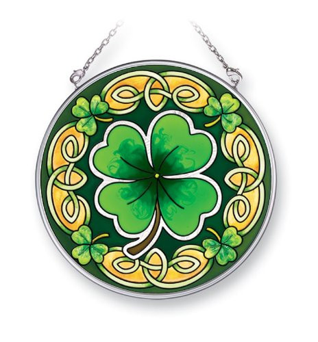 Amia 41401 Celtic Leaves 4-1/2-Inch Circle Sun Catcher, Medium