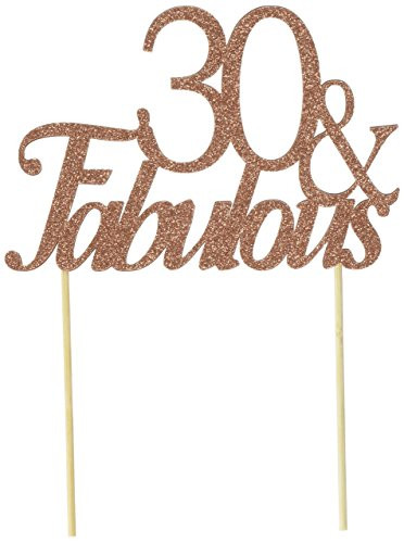 All About Details Copper 30-&-fabulous Cake Topper