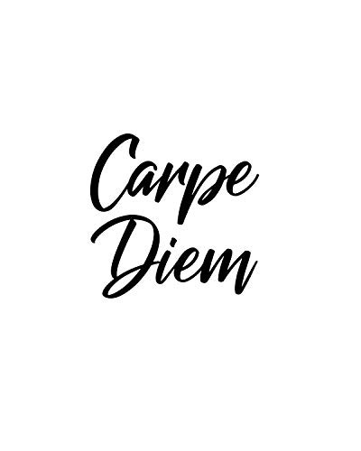 Carpe Diem Inspirational Quote Wall Art Decor Print - 8x10 unframed print