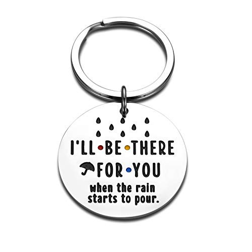 Friends TV Show Merchandise Friends Keychain Best Friend Gift for Women Men Bff Couple Dad Mom I ll Be There for You Keyring Tag for Christmas Anniversary Birthday Graduation Friendship Jewelry