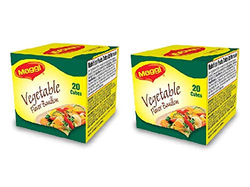 MAGGI Caldo Sabor a Vegetales 2 PACK 20 Cubitos c u 80 gr. - Vegetable Flavor Bouillon 2 PACK 20 Units each 2.82 oz.