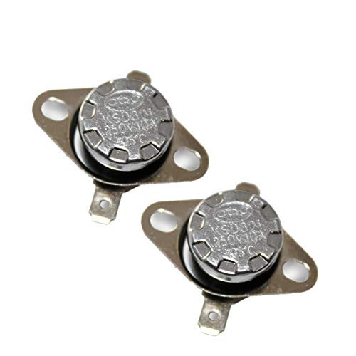 CompStudio 2 Pcs Temperature Controlled Switch Thermostat KSD301 105 Celsius Normal Close N.C 10A 250V
