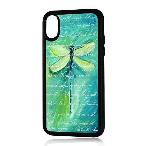 -for iPhone Xs MAX- Durable Protective Soft Back Case Phone Cover - A11352 Dragonfly