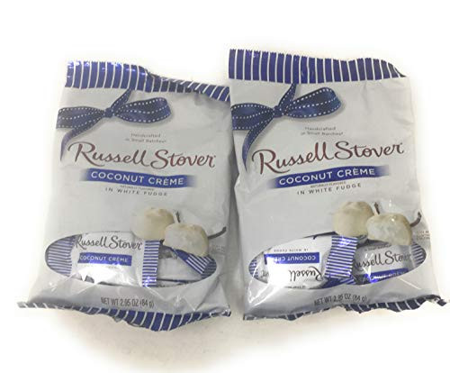 Russell Stover Milk Chocolate Coconut creme in white fudge-pack of 2- Holiday Limited Edition Russell Stover Milk Chocolate Coconut creme in white fudge-pack of 2- Holiday Limited Edition