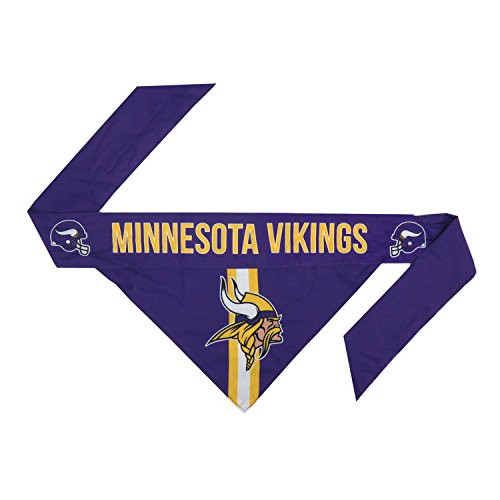 Littlearth NFL Minnesota Vikings Pet Bandanna  Small Purple x Small  Team Color -320601-VIKG-XS-