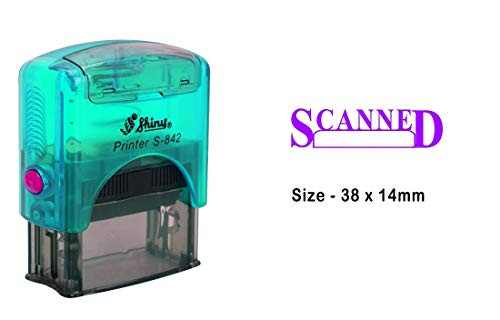 PrintValue Scanned Shiny S-842 Self-Inking Stamp for Office Stationary - Violet Ink