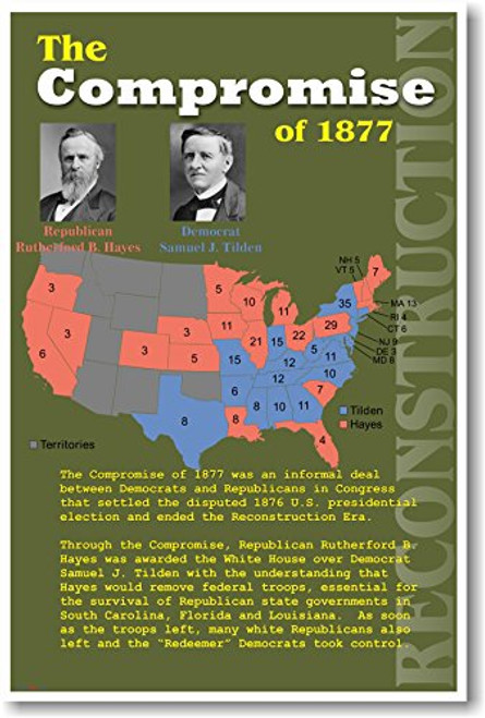 U.S. Reconstruction - The Compromise of 1877 - Civil War History Classroom Poster U.S. Reconstruction - The Compromise of 1877 - Civil War History Classroom Poster