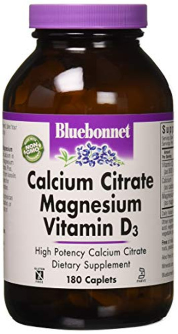 BlueBonnet Calcium Citrate Magnesium Plus Vitamin D3 Caplets, 180 Count BlueBonnet Calcium Citrate Magnesium Plus Vitamin D3 Caplets, 180 Count