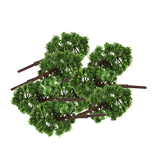 LoveinDIY 20pcs Green Model Trees Fit N Scale Train Railway Scenery Layout 1 150 3.15inch - C
