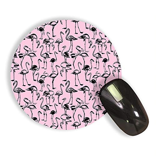 RADANYA Printed Round Mouse Pad for Laptop n Computer Flaingo Printed - Round Mouse Pad - Mousepad for Gamers - Gaming Mousepads
