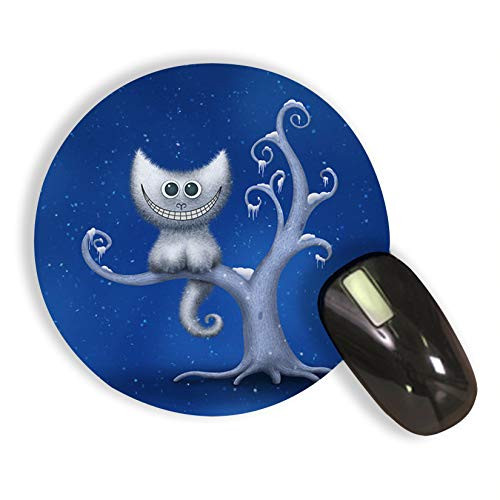 RADANYA Blue Owl Printed Round Mouse Pad for Laptop n Computer - Mousepad for Gamers - Gaming Mousepads - Round Mousepad