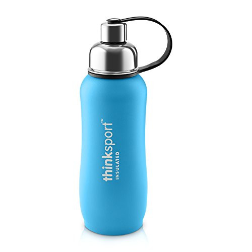 Thinksport Stainless Steel Sports Bottle, Light Blue, 25 oz