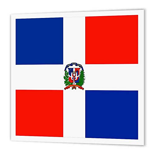 3dRose ht_28241_2 Dominican Flag Iron on Heat Transfer Paper for White Material, 6 by 6"