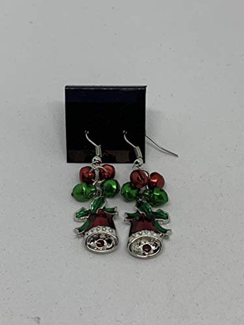 Christmas Jingle Bell Clusters With Bell Charm Dangle Earrings Christmas Jingle Bell Clusters With Bell Charm Dangle Earrings