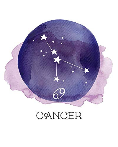 Cancer Astrology Zodiac Wall Art Decor Print on white background - 8x10 unframed print