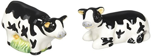 Appletree Design Barn Yard Cow Salt and Pepper Set, 1-1/2-Inch