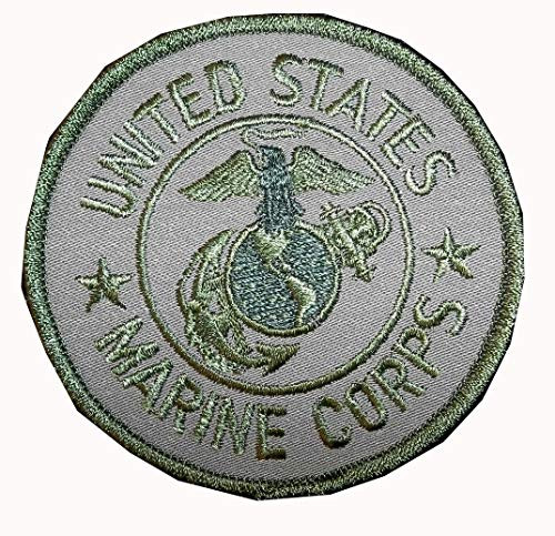 Strong689 USMC Patch Logo Marine Corps Patch Green U.S.M.C. Military USA DIY