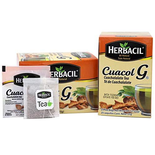 HERBACIL Herbacil Te De Cuachalalate  2-Pack of 25-0.84 Ounce Tea Bags  2 Count