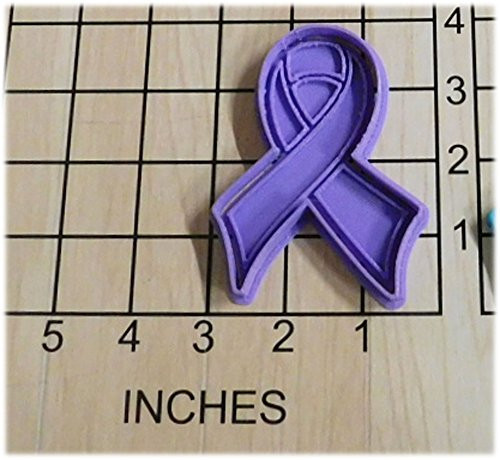 Awareness Ribbon Shaped Fondant Cookie Cutter and Stamp 1069
